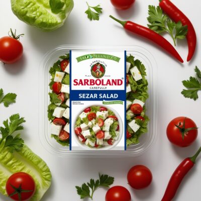 بسته بندی سالاد سزار به وسیله دستگاه سیل وکیوم